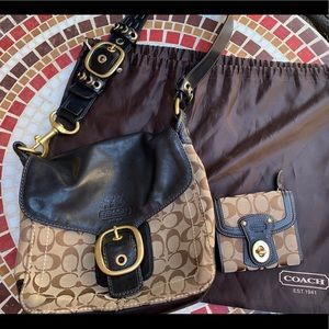 Coach Signature Jaguar Print Handbag & Wallet